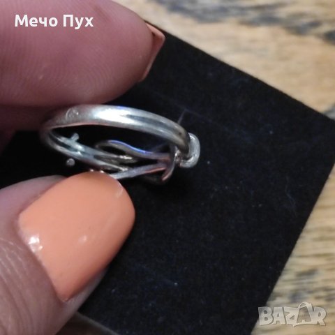 Сребърен пръстен (158), снимка 6 - Пръстени - 40940372