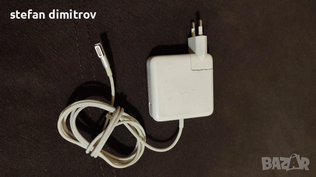 Оригинално Зарядно за MacBook, Apple 220v Magsafe 1 Charger A1344 60w, Бял, снимка 4 - Лаптоп аксесоари - 53225154