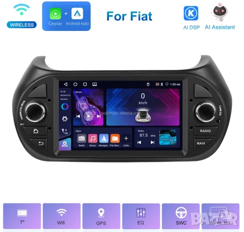 Мултимедия за Fiat Fiorino, 2008-2016, навигация, Android, плеър, 2DIN, Андроид, Fiat Fiorino, снимка 3 - Аксесоари и консумативи - 50335507
