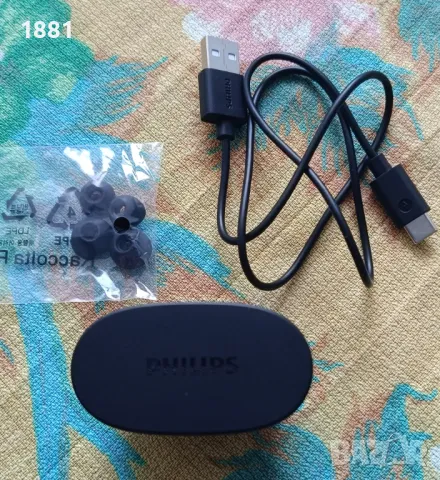 Безжични Bluetooth слушалки PHILIPS True Wireless Black. Нови., снимка 6 - Bluetooth слушалки - 48355039