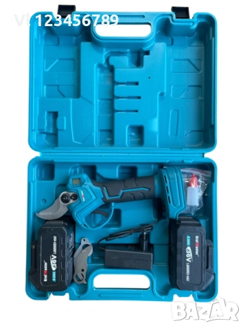 3” Акумулаторна Безчеткова Ножица с дисплей KraftMaster 36v 8Ah,3”, снимка 3 - Градински инструменти - 53432041