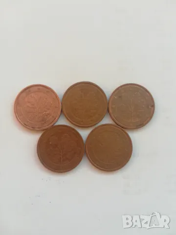 лот от 2 евро цент Германия 2002 г. букви A,D,F,G,J