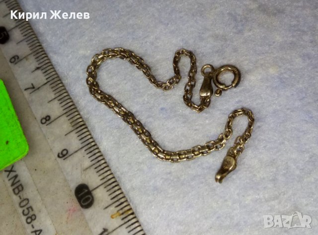 ФИНА СРЕБЪРНА ГРИВНА СРЕБРО 925 с НУЖДА от ЛЕК РЕМОНТ в ЕДИНИЯ КРАЙ 40262, снимка 7 - Гривни - 42380410