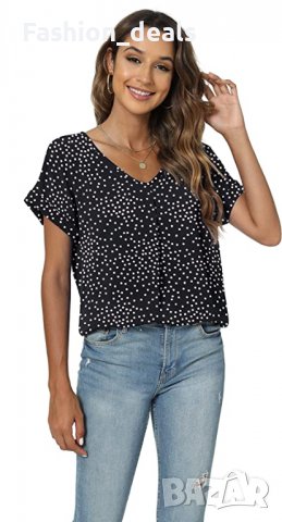 Нова Ежедневна тениска Дамска блуза с къс ръкав Топ мода дрехи, снимка 4 - Тениски - 39937711