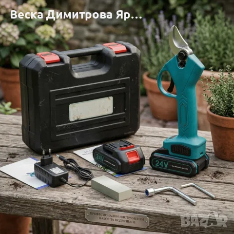 Акумулаторна безчеткова ножица в комплект с 2 батерии и куфар - компактна и прецизна, снимка 8 - Други инструменти - 56059680