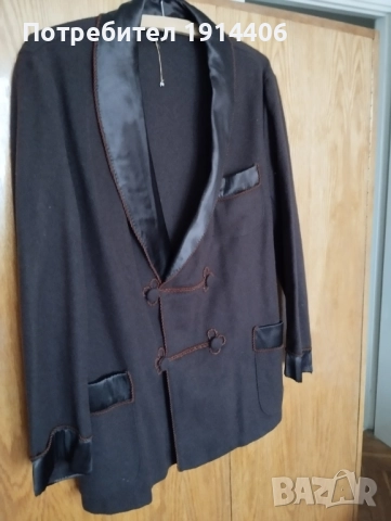 Елегантен мъжки кабинетен халат, вълна, топъл  и изящно изработен, 108/170, снимка 10 - Други - 51871017