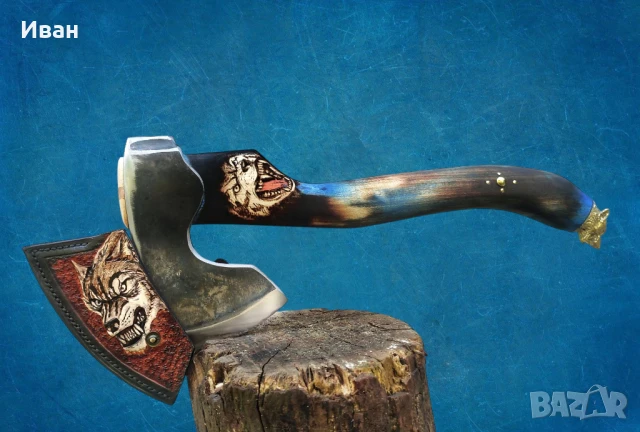 Брадва вълк топор секира томахавка , снимка 2 - Екипировка - 50576349