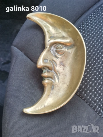 Стара бронзова луна, снимка 2 - Антикварни и старинни предмети - 53200871