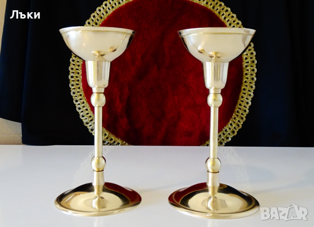 Бронзова чаша Coupette за Маргарита,свещник , снимка 6 - Антикварни и старинни предмети - 36213347