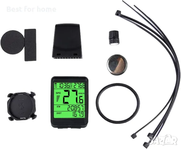 Безжичен велосипеден компютър с LCD подсветка  YIUAUOU, снимка 3 - Аксесоари за велосипеди - 49751845