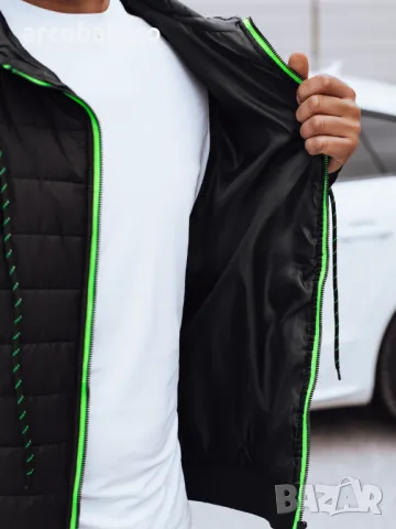 Мъжко преходно ватирано яке с качулка, 2цвята , снимка 9 - Якета - 47466742