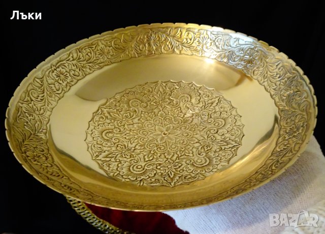 Холандска бронзова фруктиера,салатиера,етикет. 