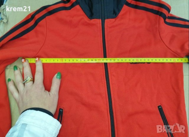 Adidas дамско червено горнище размер 36. s, снимка 14 - Спортни екипи - 38653605