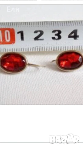 Руски сребърни позлатени обици, снимка 4 - Обеци - 48043756