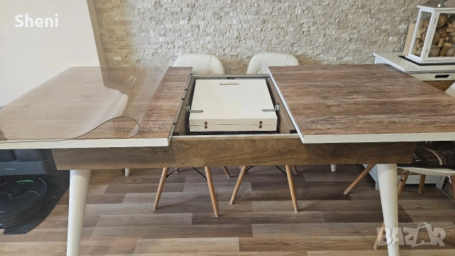 Трапезна разтегателна маса 90х78х140/178,5 см., снимка 10 - Маси - 53218789