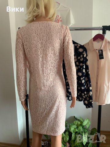 Розово рокля от дантела, снимка 6 - Рокли - 40914436