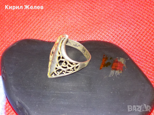 КРАСИВ АЖУРЕН РЕТРО СРЕБЪРЕН ПРЪСТЕН ВИСОКА ПРОБА СРЕБРО РЪЧНА АРТ ИЗРАБОТКА 43813, снимка 8 - Антикварни и старинни предмети - 44690237