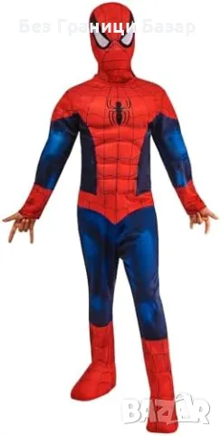 Нов Спайдърмен детски костюм – с подплатени мускули и маска деца 7/8 години, снимка 7 - Други - 49517147