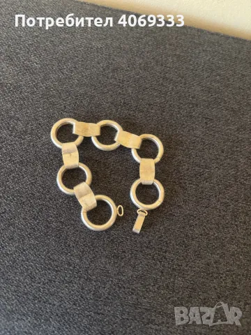 Сребърна дамска гривна 31.77гр , снимка 5 - Гривни - 49909975