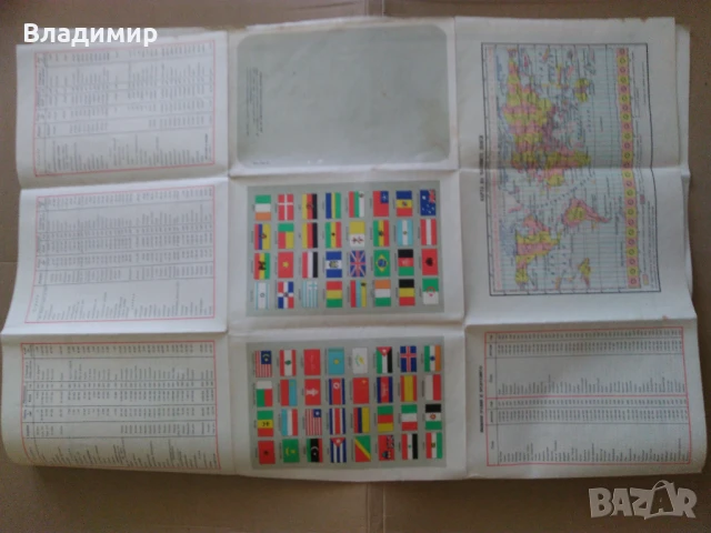 Политическа карта на света от 1962 г. и 1981 г., снимка 8 - Енциклопедии, справочници - 50749041