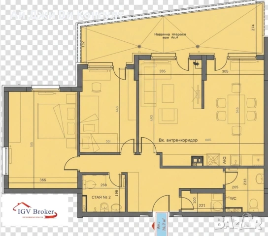 Тристаен апартамент в м-т Гърдова глава, снимка 3 - Апартаменти - 53453619