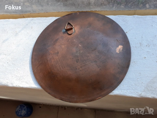 Масивна медна чиния за стена, снимка 4 - Антикварни и старинни предмети - 53490706
