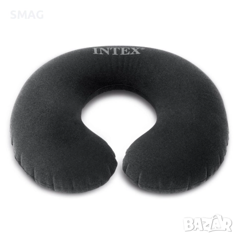 Велурена надуваема пътна възглавница антрацит 36x30x10 см_1220860, снимка 5 - Други - 52286628