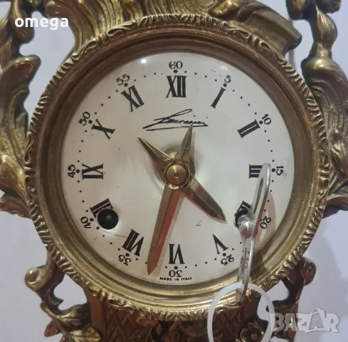 Италиански Бронзов Каминен Часовник Lancini , снимка 3 - Антикварни и старинни предмети - 50195336