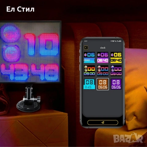 Интелигентен LED екран 32×32 за заден прозорец на автомобил – Модел Pixel RGB с Bluetooth управление, снимка 6 - Аксесоари и консумативи - 53574003