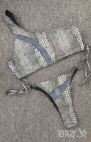 Сребрист бански асиметричен, снимка 1