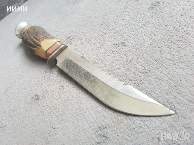 Немски нож с трион, снимка 3 - Антикварни и старинни предмети - 53316383