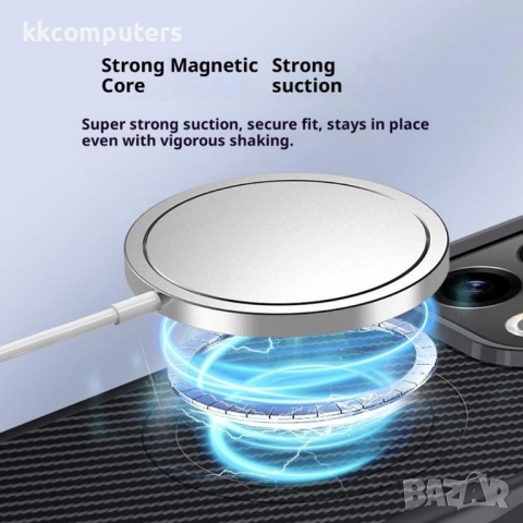 Магнитен Carbon Fiber Калъф за Oppo Find X9 Pro 5G- PU кожа, PC и силикон, MagSafe, Вкл. Протектор, , снимка 6 - Калъфи, кейсове - 52692295