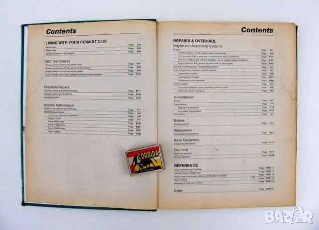 Оригинал HAYNES Сервизен КАТАЛОГ за РЕНО Клио 1 RENAULT Clio I Бензин Ръководство за Ремонт БАРТЕР, снимка 4 - Специализирана литература - 49802100