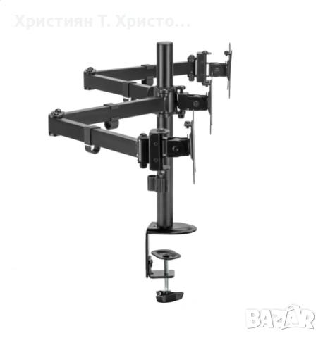 Стойка за 3 монитора, монтаж на бюро, от 17" до 27", снимка 5 - Стойки, 3D очила, аксесоари - 53752583