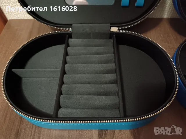 Органайзер за бижута от овална форма от изкуствена кожа с черна кадифена подплата, снимка 14 - Други - 49767777