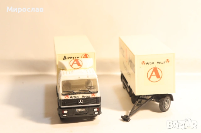 HERPA H0 1/87 MERCEDES BENZ TIR КОЛИЧКА КАМИОН МОДЕЛ, снимка 4 - Колекции - 53757516