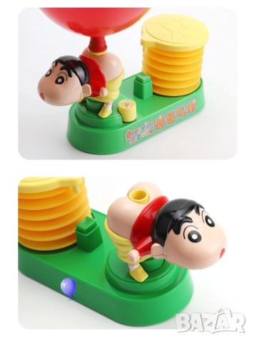   Забавна детска игра със зарчета и количка за надуване 