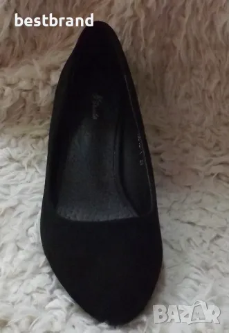 Дамски елетантни обувки на ток, от изкуствен велур, код 349/37, снимка 2 - Дамски елегантни обувки - 47287829