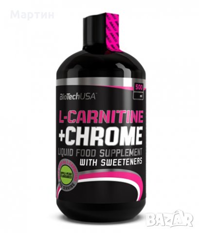 BIOTECH USA Liquid L-Carnitine + Chrome 500 ml. - Изгаряне на Мазнини