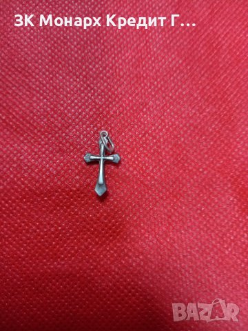 Сребърна висулка кръст, снимка 2 - Други - 42668197