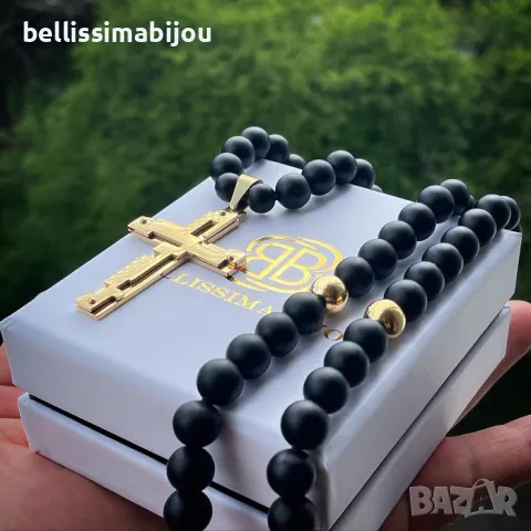 Мъжки Гердан от Оникс и Стомана