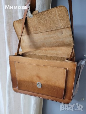 Естествена кожа винтидж чанта, снимка 7 - Чанти - 41000626