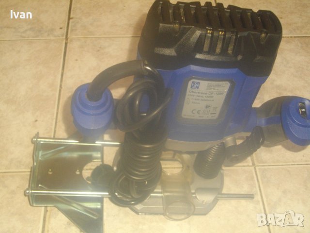 1200 Вата Оберфреза-Немска-LUX-С Водач-Като Нова-ОТЛИЧНА-Без Забележки-Ход 55мм-Цанга/Фрезер/Гайка, снимка 12 - Други инструменти - 42458252