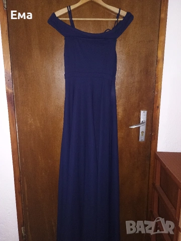 Тъмно синя елегантна рокля, не носена! 