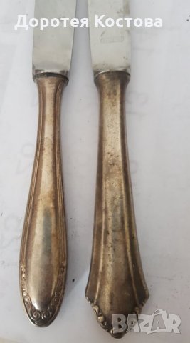 Стари посребрени прибори за хранене - ножове, снимка 8 - Антикварни и старинни предмети - 35972491