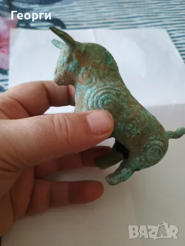Красив бронзов бик, снимка 5 - Антикварни и старинни предмети - 50099797