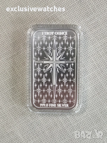 1 oz оцветена 999 чисто сребро Pamp Bar Holiday Nativity 2025 Proof , снимка 9 - Нумизматика и бонистика - 53369057