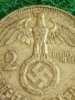 Сребърна монета 2 райхсмарки 1937г. Германия Трети Райх с Свастика за КОЛЕКЦИОНЕРИ 47766, снимка 3