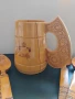 винтидж дървена халба с лъжици, снимка 3