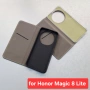 Honor Magic 8 Lite калъф страничен отваряем черен и бордо, снимка 3
